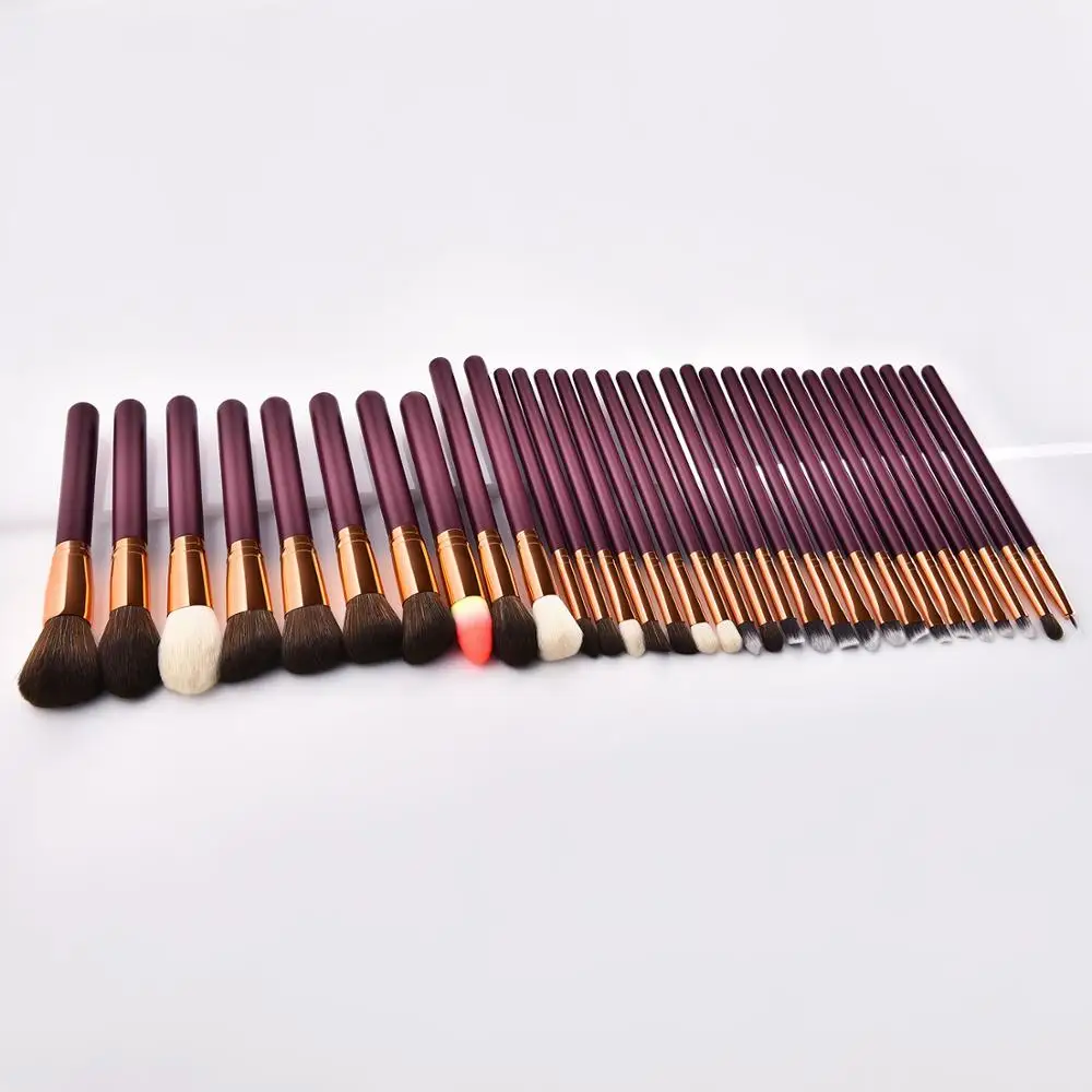 

Hot Selling brochas de maquillaje Wood Handle Synthetic Hair make-up brushes 32pcs Professional Make Up Brush Set