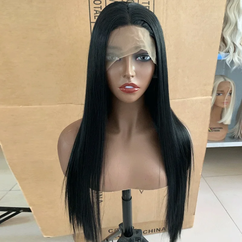 

Hot Sale 13*6 24 Inches straight hair Synthetic Wigs Lace Front Pre-plucked Full Lace Wigs Virgin Hair Raw Virgin Hair
