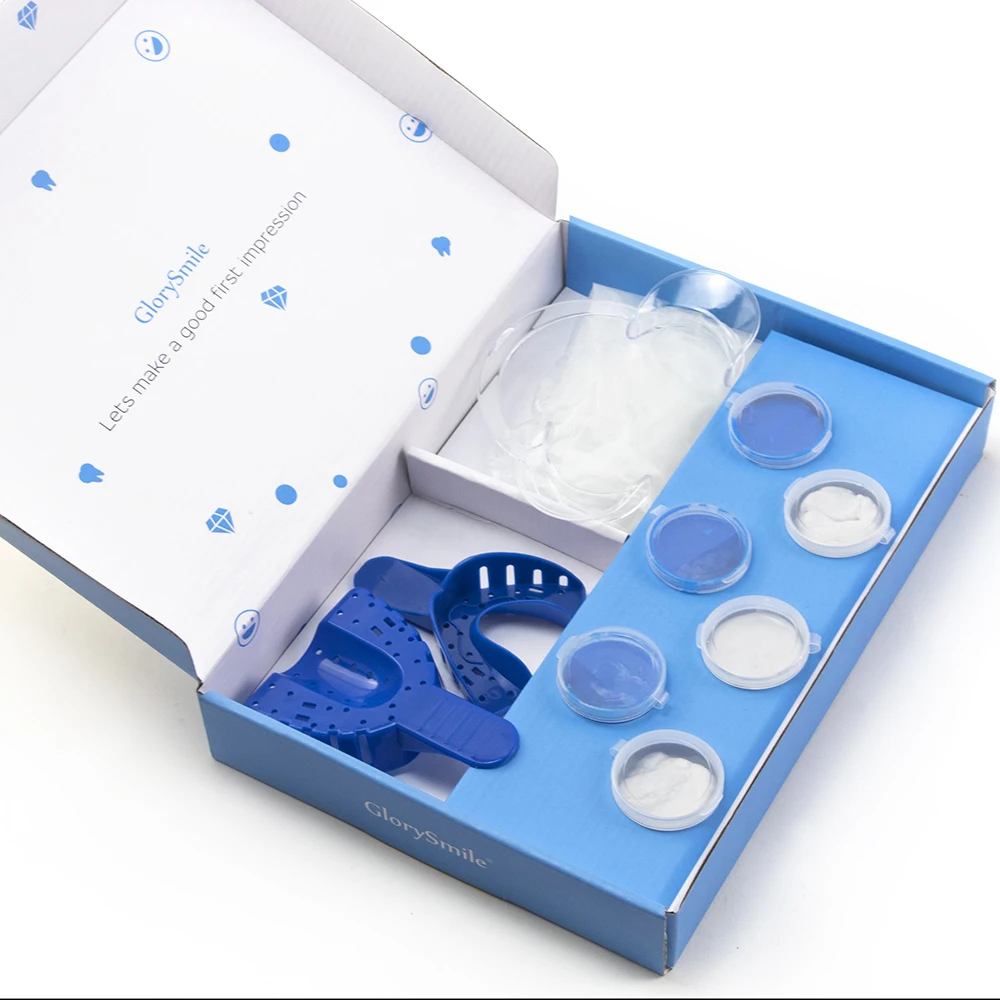 

2021 Hottest CE 510K Approved Dental Impression Materials 20g 28g Red&White&Blue Putty Kit Private Label, Blue and white