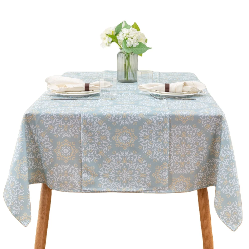 

Custom Print Design Size Christmas Table Cloth Tablecloth Kitchen Linen Textile Fast Delivery Garden Table Protection Cove