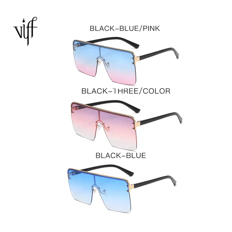 

2021 New Sunglasses Custom Designer Square Rimless Large Oversized Sunglasses Women Glasses, Mix color