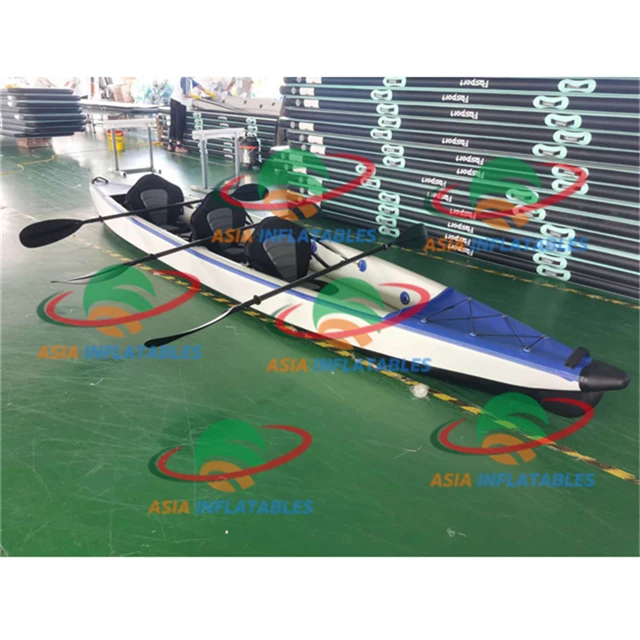 

3 person inflatable rowing boat kayak / Drop stitch inflatable raft canoe kayak / inflatable fishing boat, As the picture shown / customized