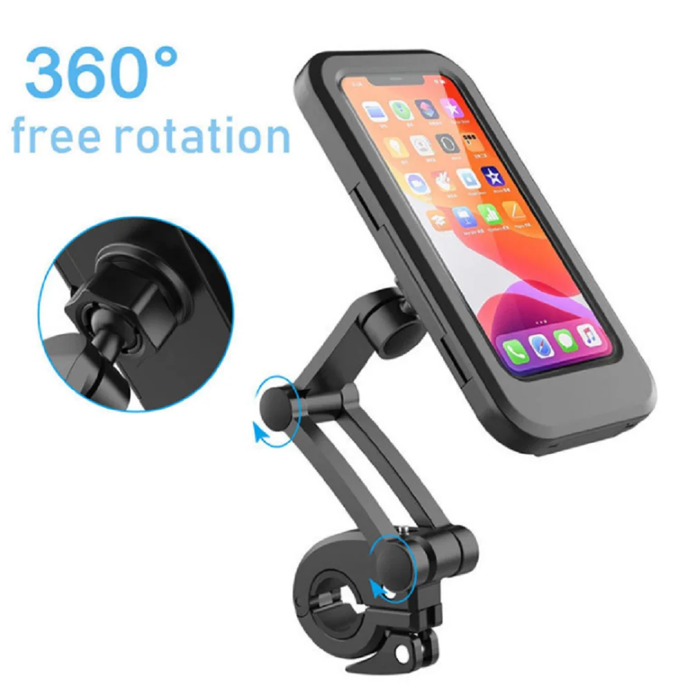 

Wholesale 360 Degree Mobile Phone Grip Stand Universal Waterproof Motorcycle Bike Cell Phone Mount Holder For Outdoor