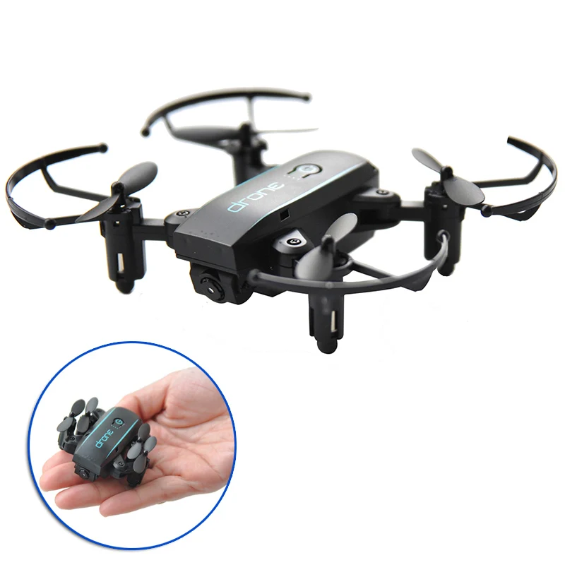 

Cheap 1601 Foldable Pocket Drone with Camera HD 2MP Wide Angle WIFI FPV Altitude Hold RC Quadcopter mini Helicopter VS H47 Toys, White / black