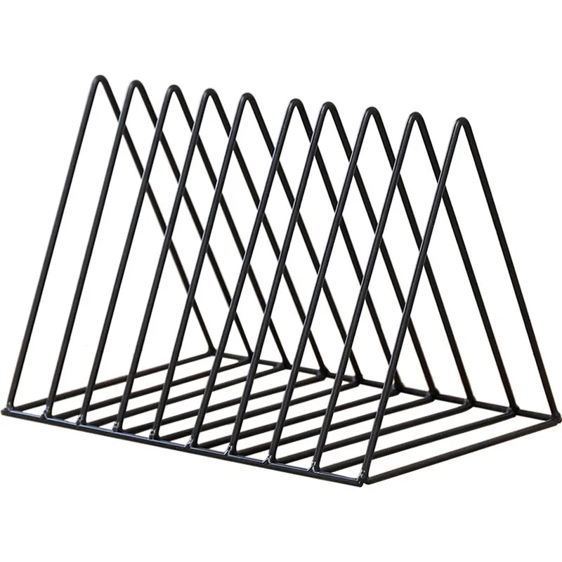 

Simple metal triangle shelf bookshelf living room study storage decorative book vertical rack