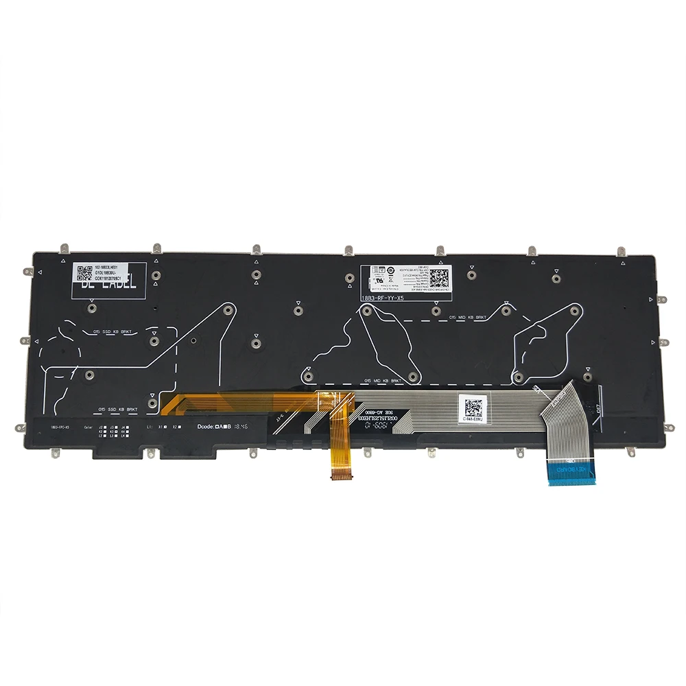 Keyboards Backlight For Dell Alienware M17 R1 M15 2019 Us English Black