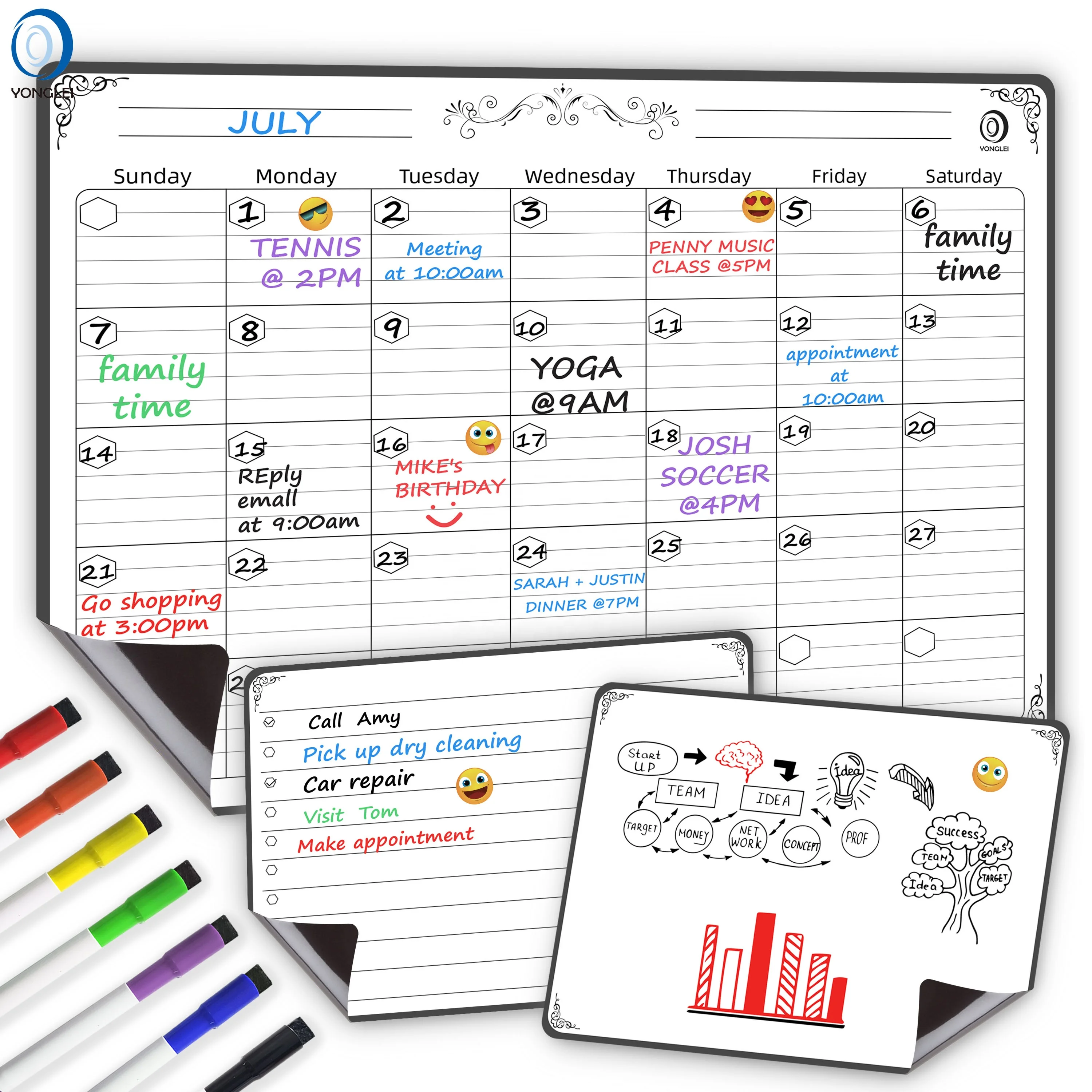 
9.3P 5 Nanotechnology magnetic dry erase planner magnetic monthly calendar whiteboard monthly  (62221625283)