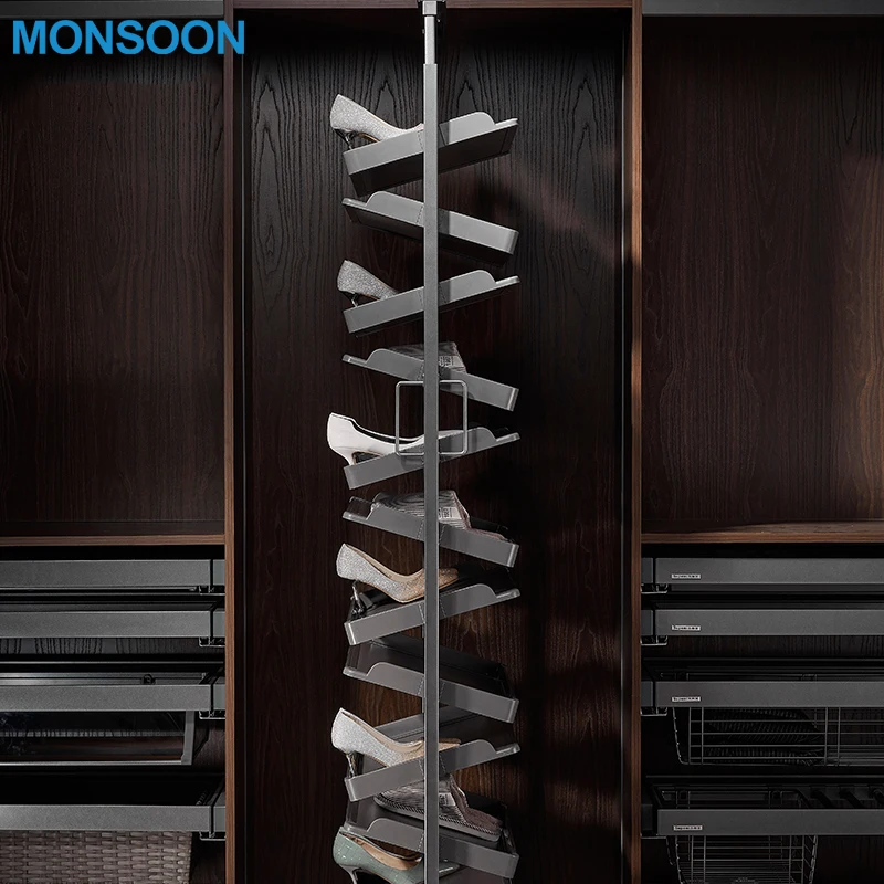 Monsoon Modern 360 Degree Rotating Shoe Rack Wardrobe Shoe Rack Storage