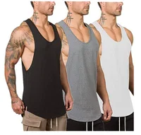 

OEM men Summer Cotton Male Tank top gym Clothing Bodybuilding gym tank top