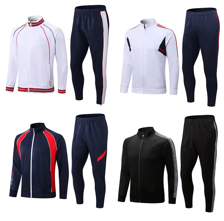 

Wholesale 2022 Customizable logo number size Football Training Soccer Jacket And Pants Top Thai Quality Club Soccer Tracksuits