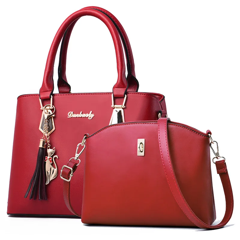 

Wholesale 2021 hot-selling picture and mother bag PU leather ladies handbag, 6 colors