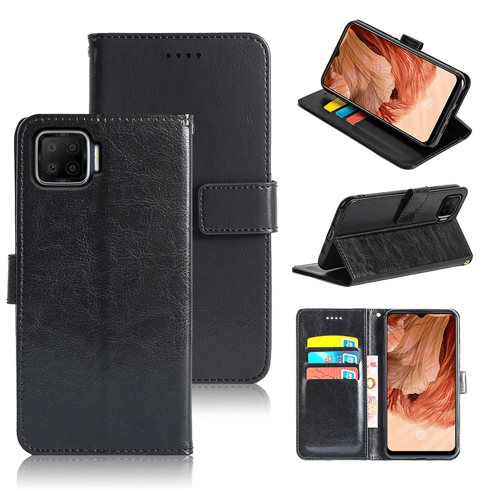 

Luxury Wallet Leather Case Magnetic ID Card Slot Cover For OPPO F7 R15 R17 Pro Reno 2Z find X2pro Find X3 Pro, Black red brown