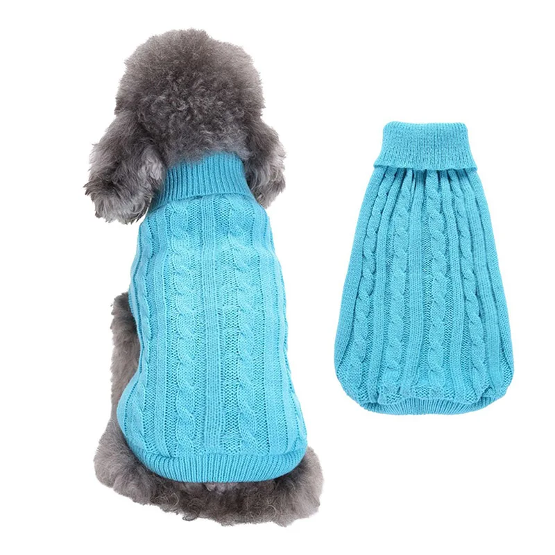 

Wholesale Large Dog Sweaters Autumn Winter Solid Color Pet Sweater Clothes Hoodie Online