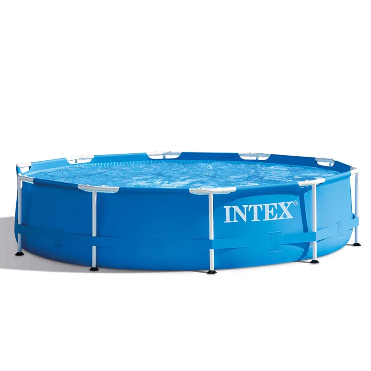 

INTEX 28202 10FT X 30IN METAL FRAME POOL SET l Outdoor swimming pool adult