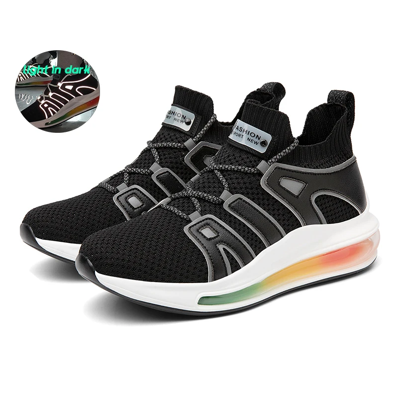 

OEM & Wholesale Mens Fashion Casual Shoes 2021 Air Cushion Breathable Mesh Slip on Tennis Sport Shoes