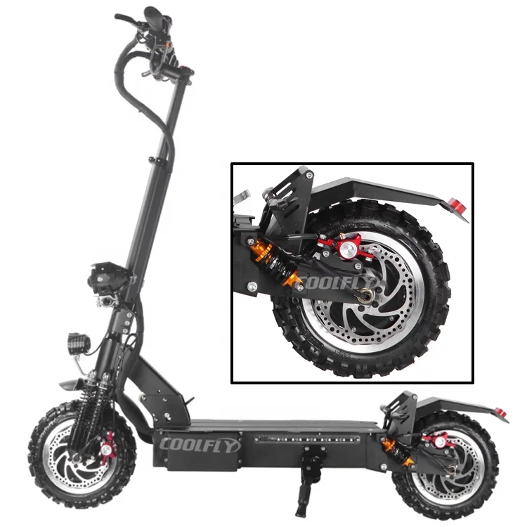 

OEM 2021 dual motors fat tire 60V 3000W 4000W Lithium battery 30Ah electric scooter offroad chinese escooter manufacturer, Black