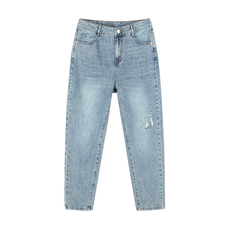 

2021 New Arrival Mens Denims Pants Non-stretch Wide-leg Cropped Trousers Jeans For Men Stylish