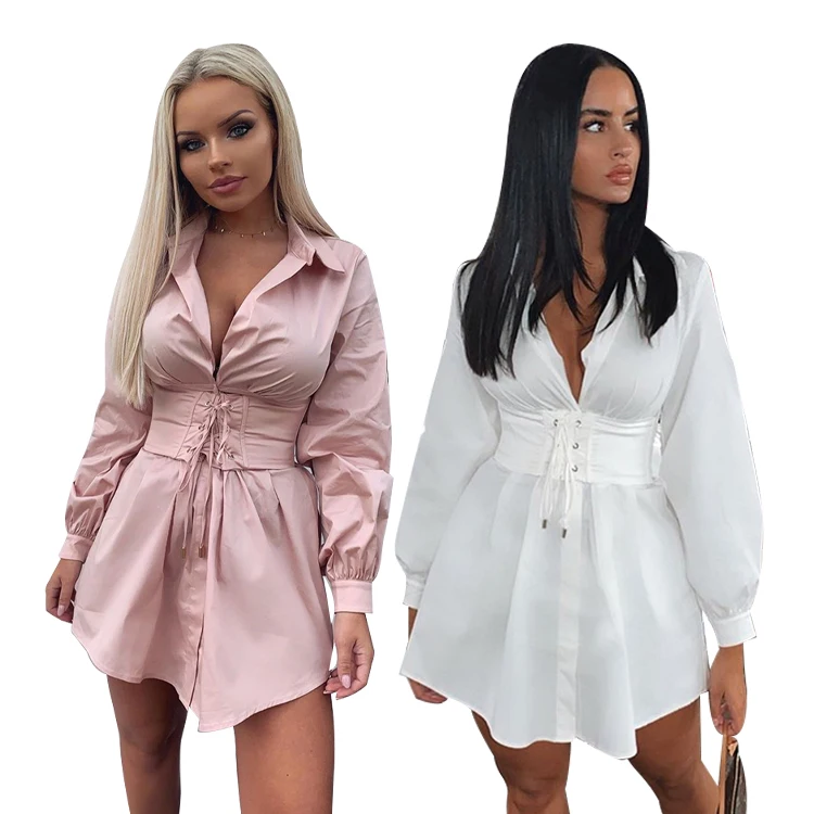 

formal dresses muslim dress 2021 women's office long sleeve party short mini sexy women casual pink summer dresses