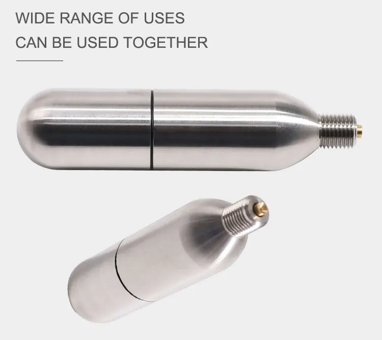 Hot Sale Stainless Steel Airsoft 16g Rechargeable Co2 Cartridge (empty