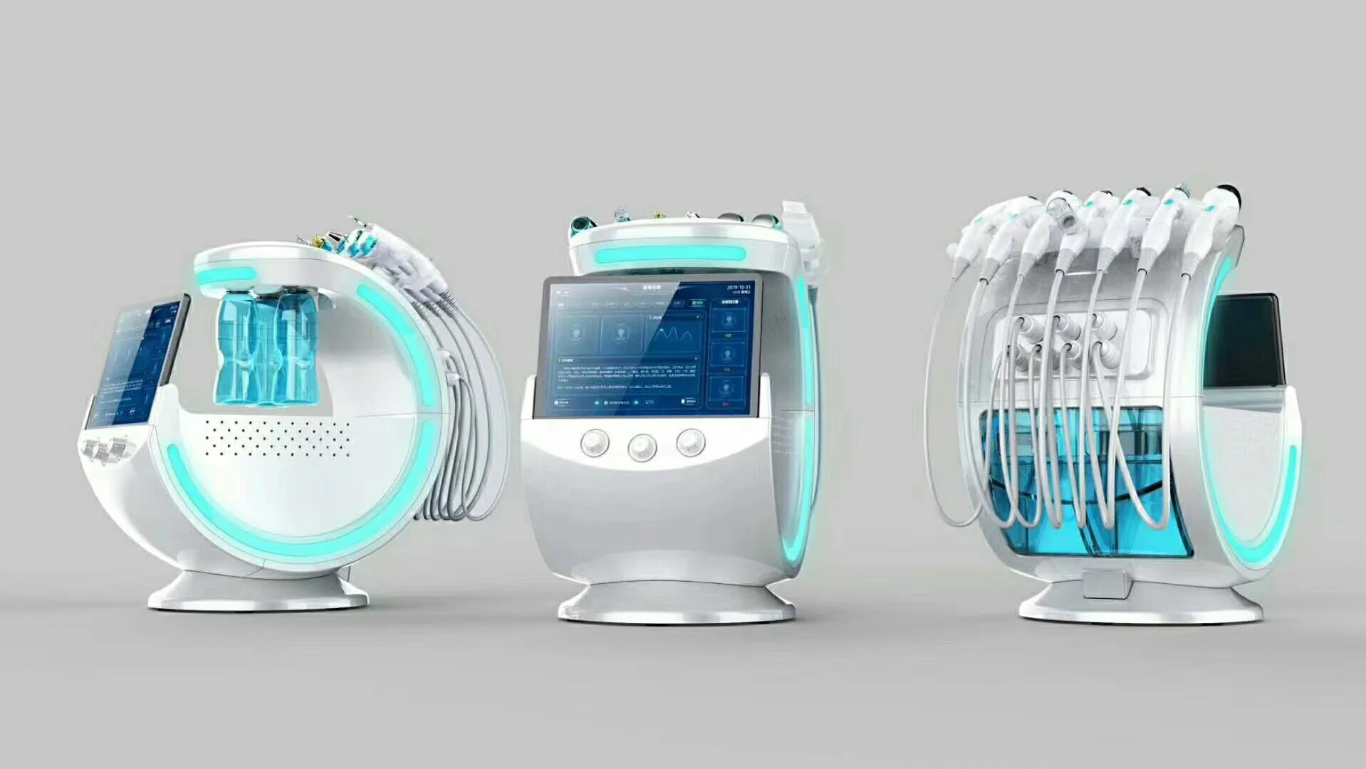 Smart Ice Blue Hydra Therapy Facial Beauty Equipment With Skin Analyzer
