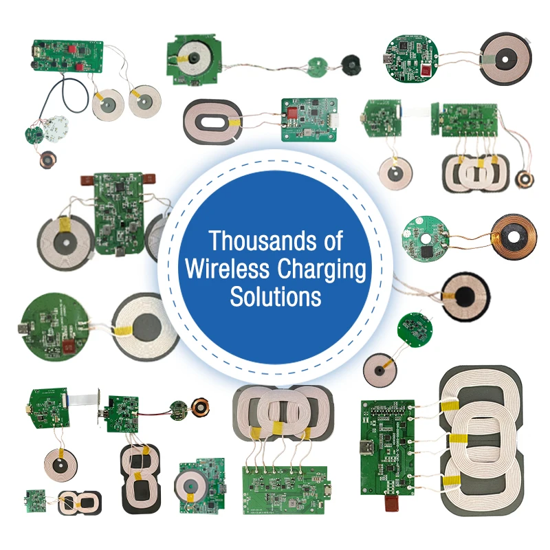 

Wireless Charger Transmitter and Receiver Kit Coil Qi Wireless Charging Pcba 5W 10W 15W 20w Magnetic Wireless Charger Module