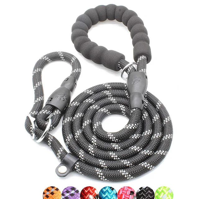 

Nylon Training Dog Slip Lead, Obedience Recall Heavy Duty Rope with Reflective Design