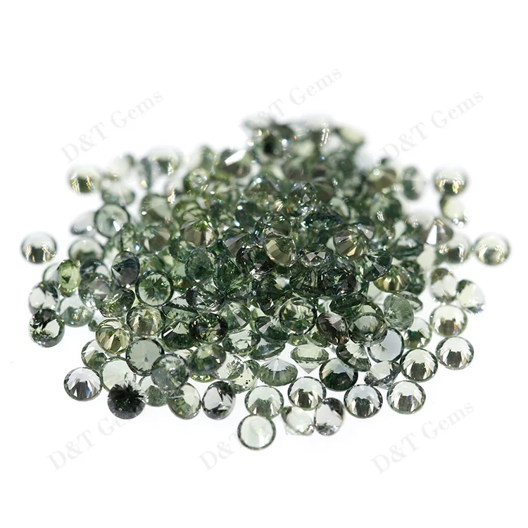 

wholesale diamond cut natural loose gemstone green sapphire per carat price