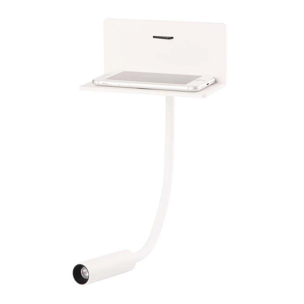 Wireless Qi+USB charging 3w Reading Bedroom wall light