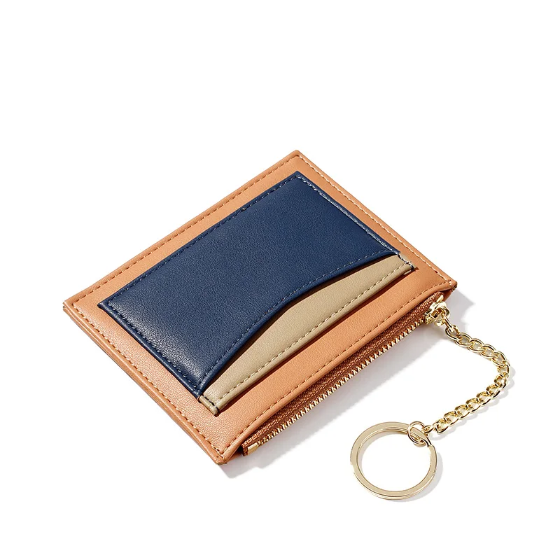 

TAOMICMIC minimalist card holder wallet blocking slim wallet credit card holder, Brown, pink, blue,orange