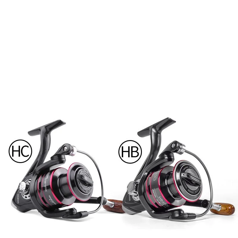 

Fishing Reel 8KG Pike Black Red Spinning reel Handle Line Spool Saltwater Fishing Accessories