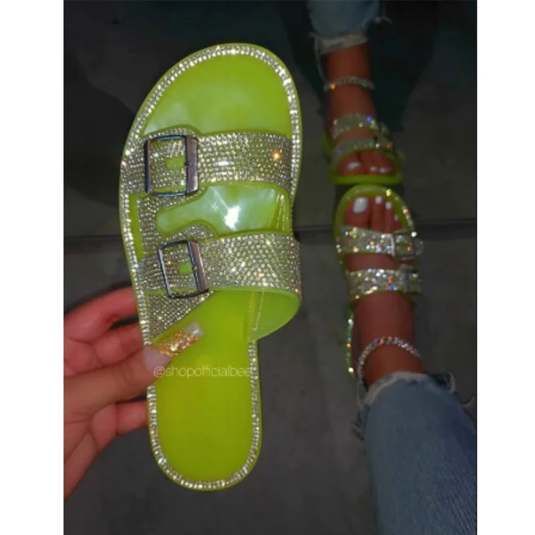 

good quality diamond female slippers shoes sandals for ladies women slides