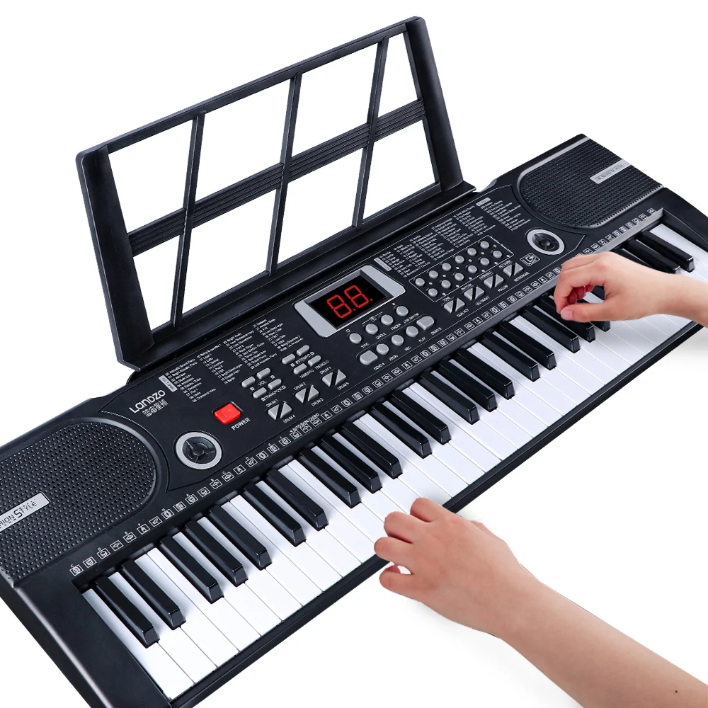 

Kids Musical Toy 61 Keys Digital Keyboard Piano Toy Electronic Organ, Black