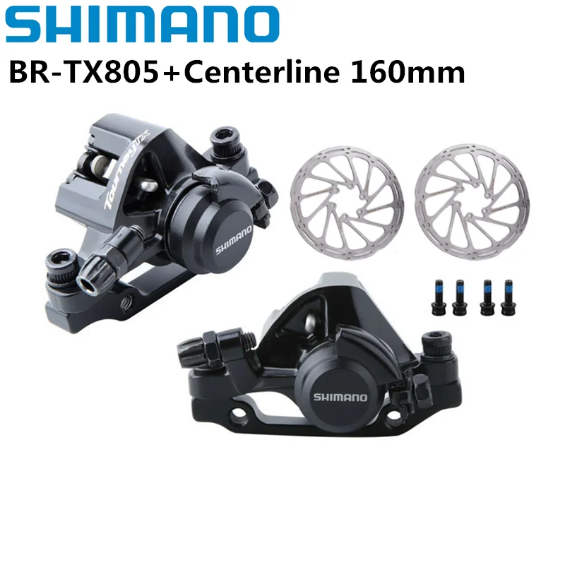 

SHIMANO TOURNEY TX BR-XT805 Mechanical Disc Brake With AVID G3 Centerline160mm Rotor Six Nail Discs For MTB Bike