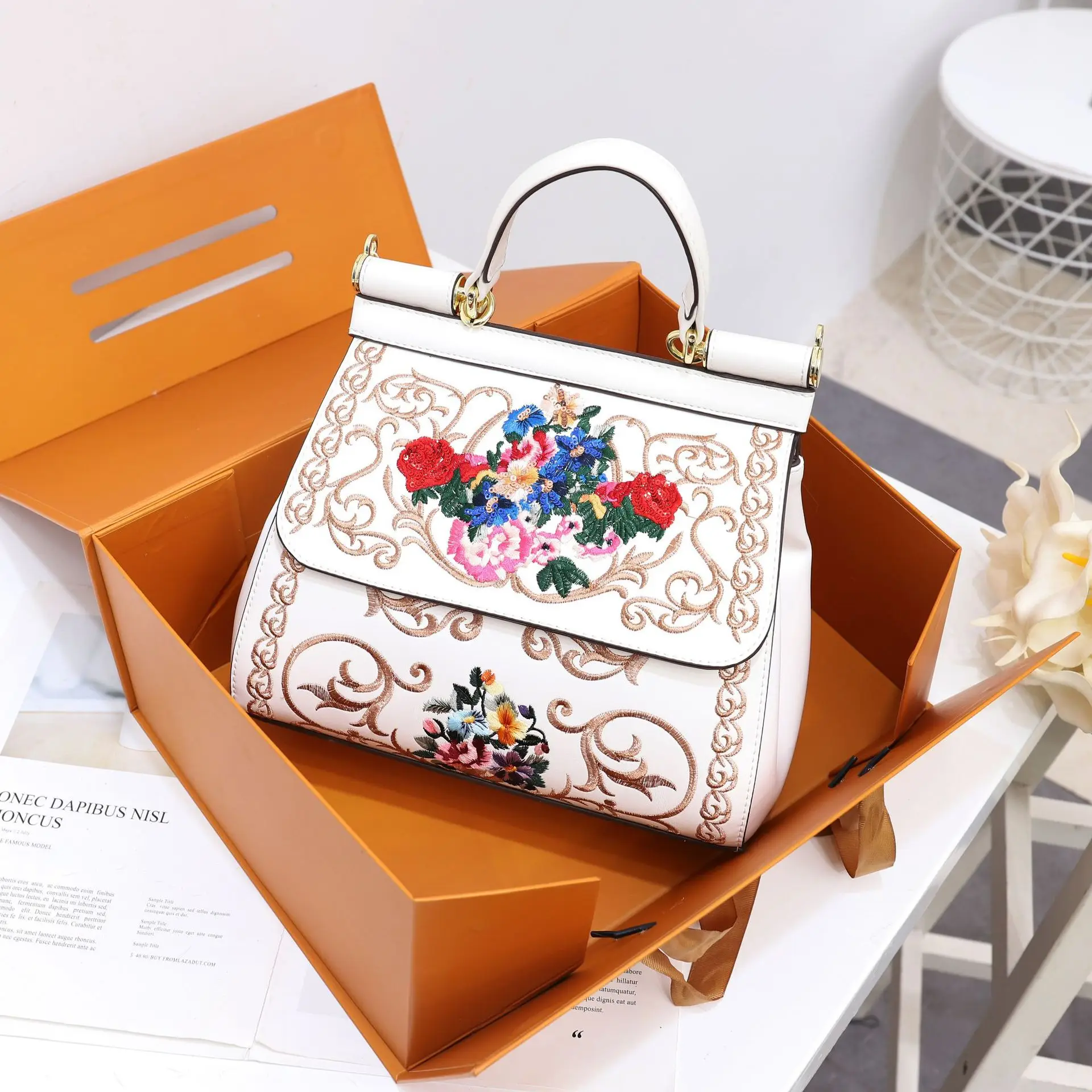 

2021 blue color bag brand famous luxury shoulder tote for gift