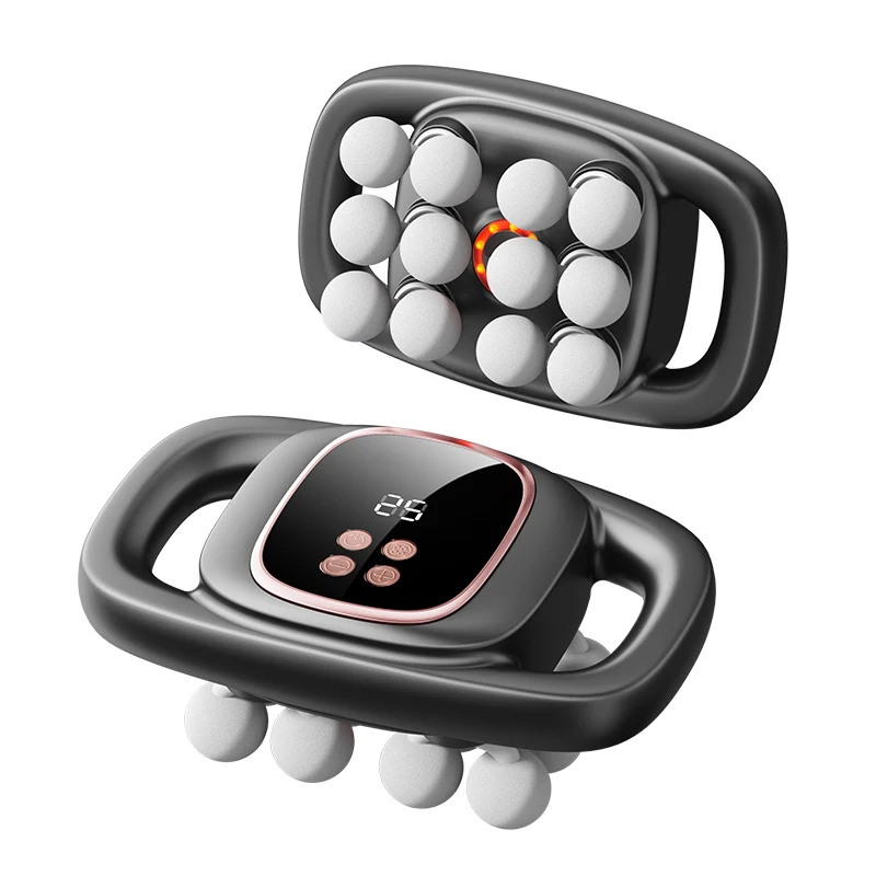 Hot Sale Colour Black Massage Gun New Style Fashion Homeused 12 Heads Back Massager for Pain Relief in Body