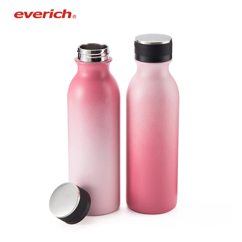 

New product 20oz 18/8 double wall stainless steel insulated vacuum water bottle drinking gradient color flasks 34, Customized color