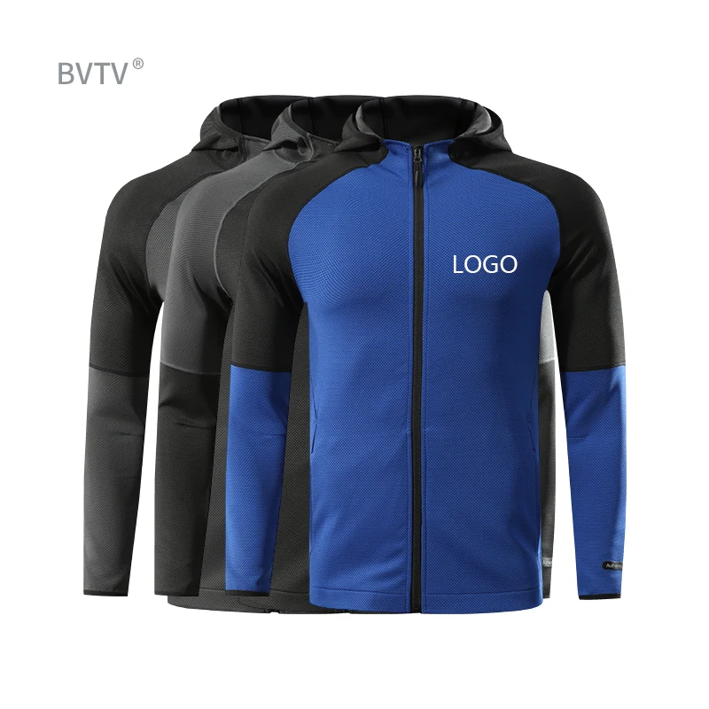 

Wholesale Gym windbreaker custom hood jackets outdoor Sports quickdry Jacket man