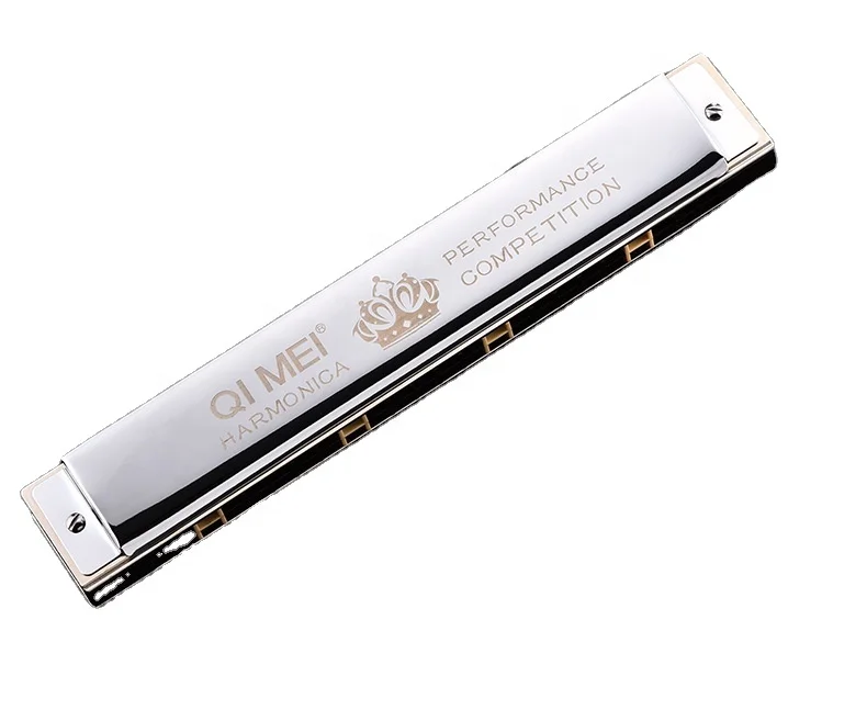 

Chimei harmonica 24-hole polyphony in C new style for adult students professional advanced performance gifts for boys and girls, Silver