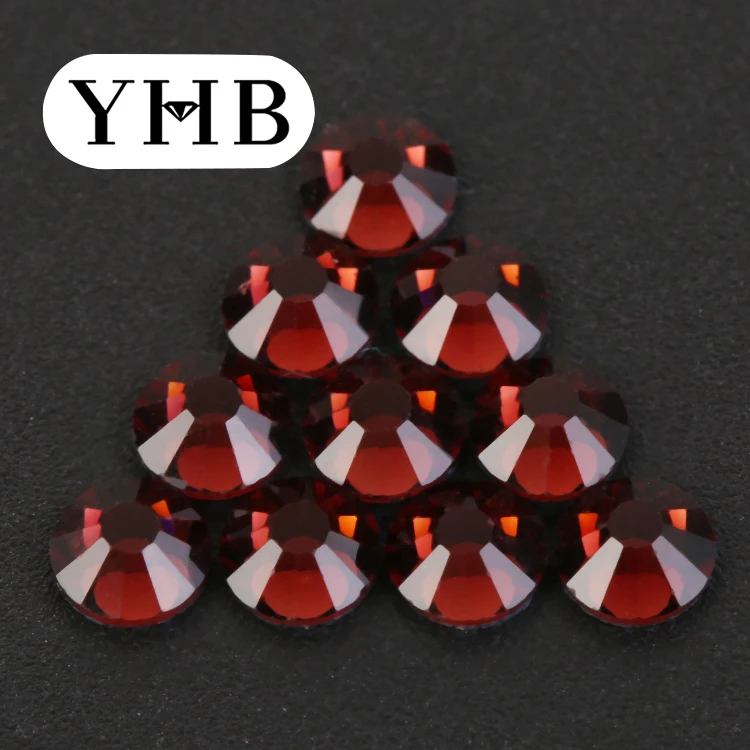 

High Quality Hotfix Rhinestones Burgundy Rhinestones Hotfix Crystal Rhinestone