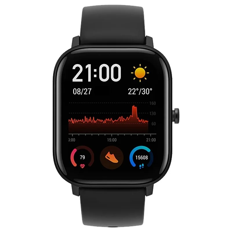 

2020 Original Global Version Amazfit GTS Digital Smart Watch Xiaomi 5ATM Waterproof Android iOS Music Control Smartwatch, Black/grey