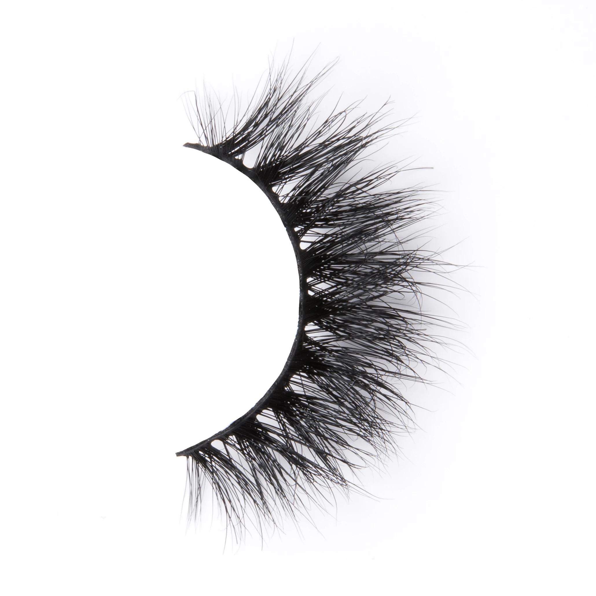 

Hot sale cruelty free wispy natural 18mm mink eyelashes fluffy 6D lash, Black color