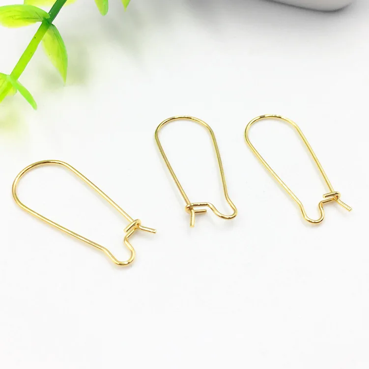 

S1069 Earring Findings Gold Plated Stainless Steel U shape Earring Hook with Ball ,Gold Earwires, Gold,silver