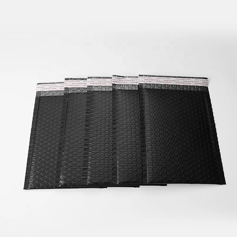 
Custom Printed Shipping matte black pvc plastic cosmetic Polymailer package envelopes mailer bubble bag 