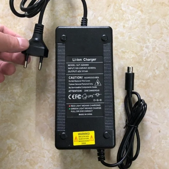 

Manufacturer supply 42V 4 amp scooter charger li-ion battery charger for xiaomi m365 electric scooter, Black