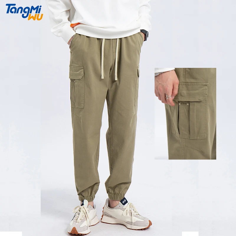 

TMW wholesale 2021 autumn new style men trousers 57%cotton more pocket pantalones de hombre men's loose cargo pants