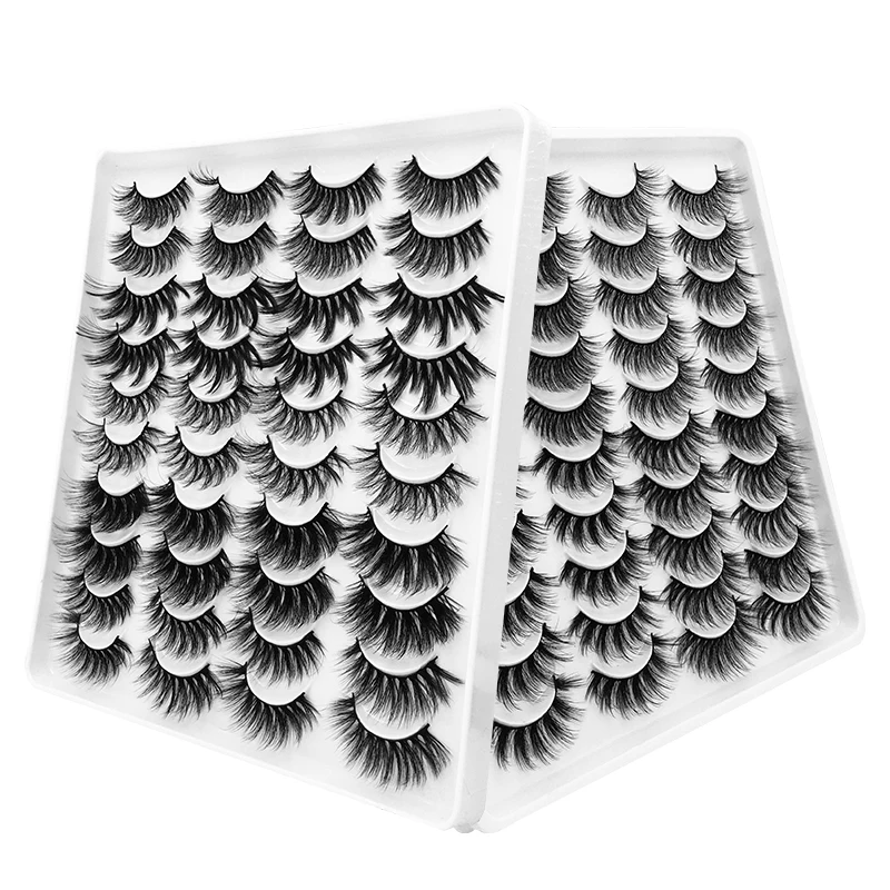 

Lash factory directly 20 pairs mixed style set 6D dramatic cheap premium faux false eyelash