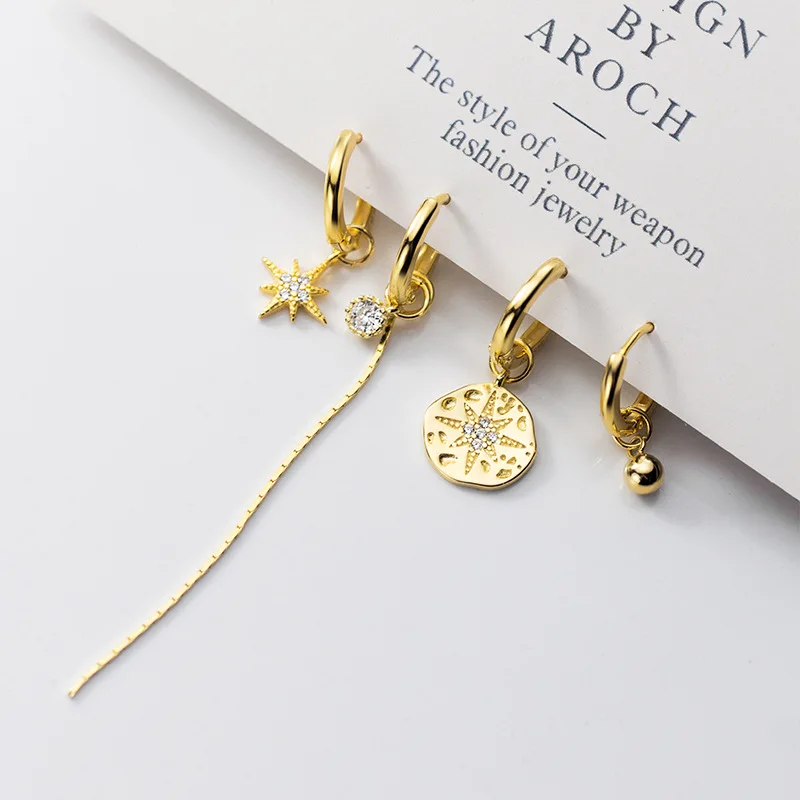 

Wholesale Fashionable Korean Summer Star Shape Star Stud Earrings 925 Sterling silver Earrings Women Earring