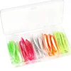 Free Sample 50pcs/box Each 7cm Rubber Gel Worm Soft Fishing Lure Set