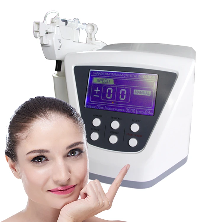 

Fast Delivery Microneedle RF Skin Machine Water Mesotherapy Gun Injector No-Pain Beauty Device, White meso gun therapy machine