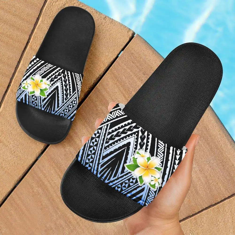 

2021 Designer Slipper Traditional Polyneisan Tribal Samoan Tattoos Printing Shoes Beach Slippers For Women Men Soft Eva Sandals, Like picture shows,support custom